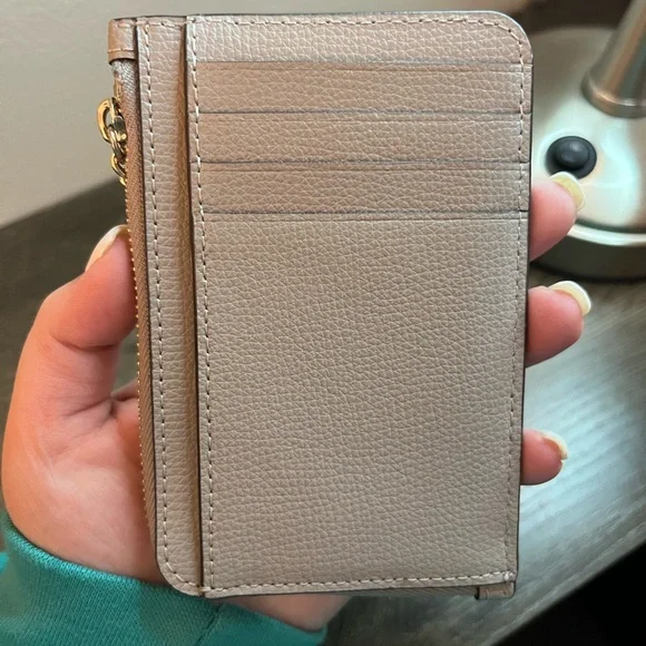 Kate Spade Stone Grey Leather Card Holder - Picture 7 of 7